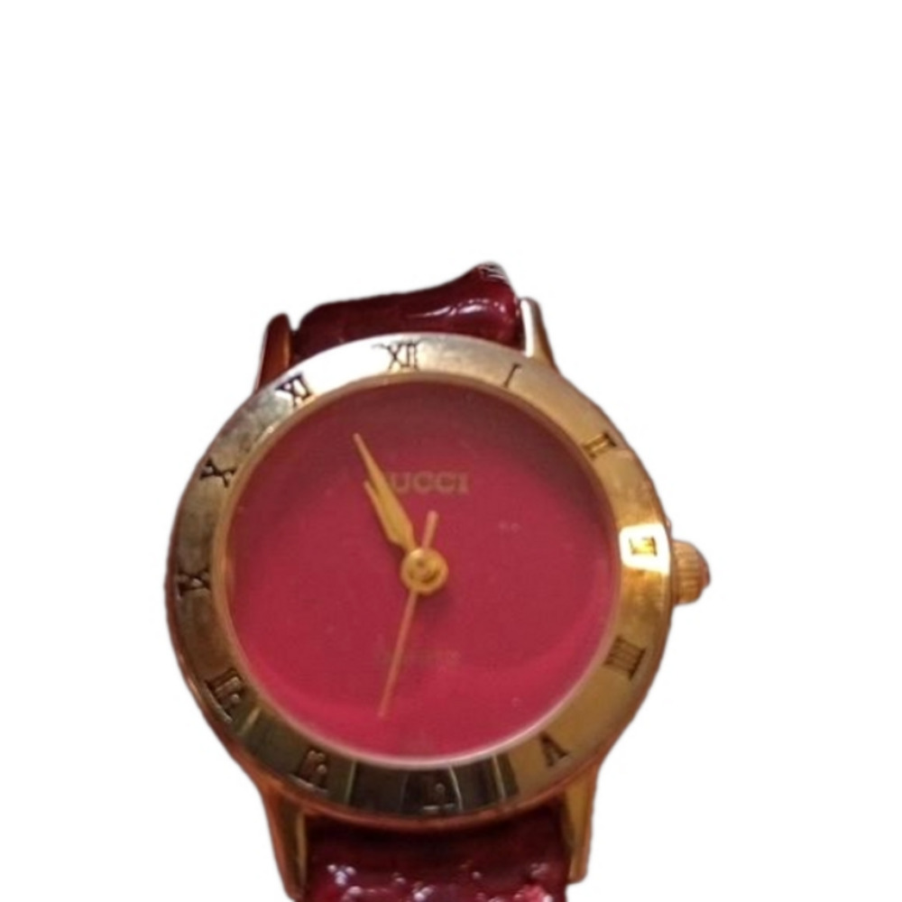 Gucci ladies watch with leather band (W003) - Picture 1 of 6